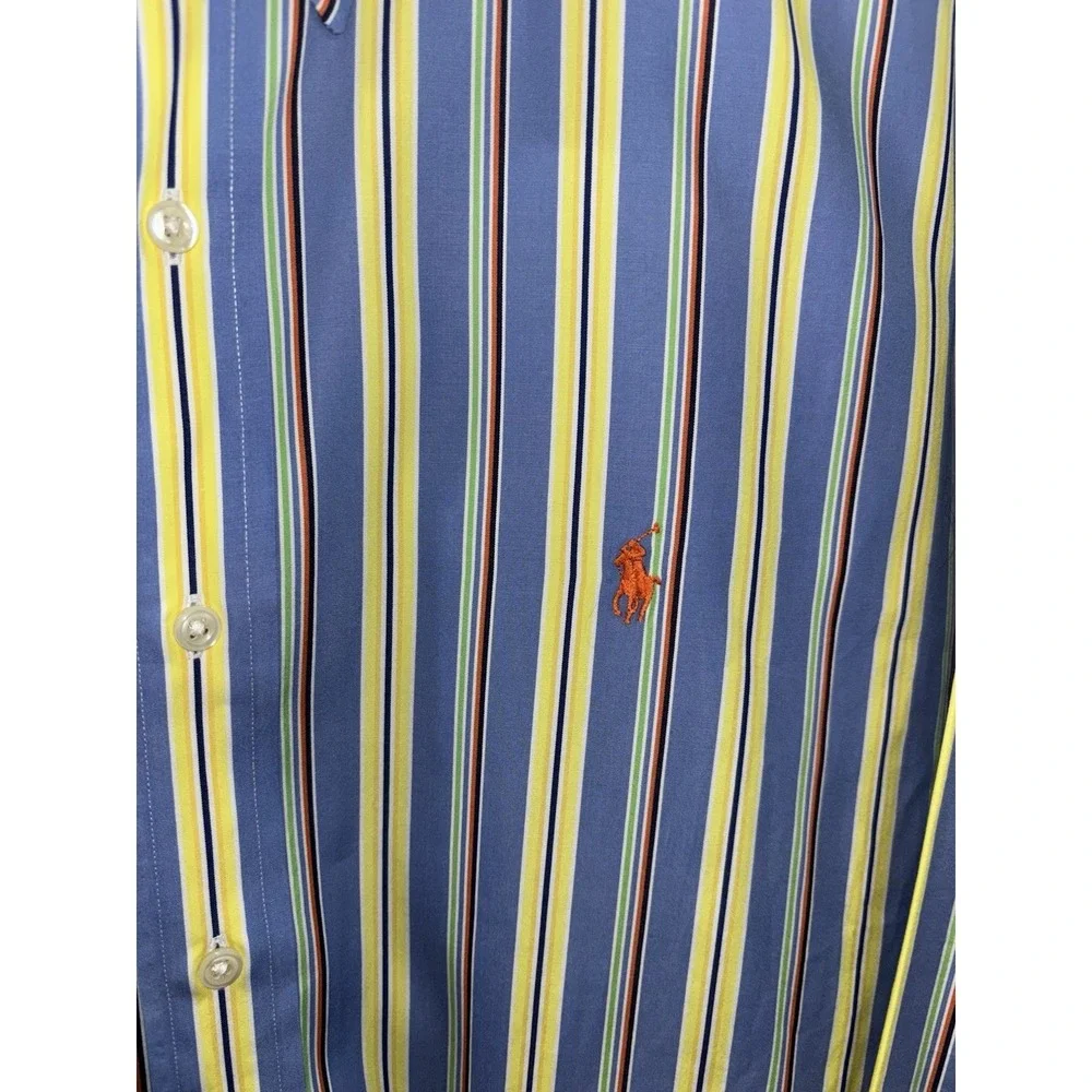 VTG Ralph Lauren Shirt Mens XL Classic Fit Striped Button Down Long Sleeve Prepp